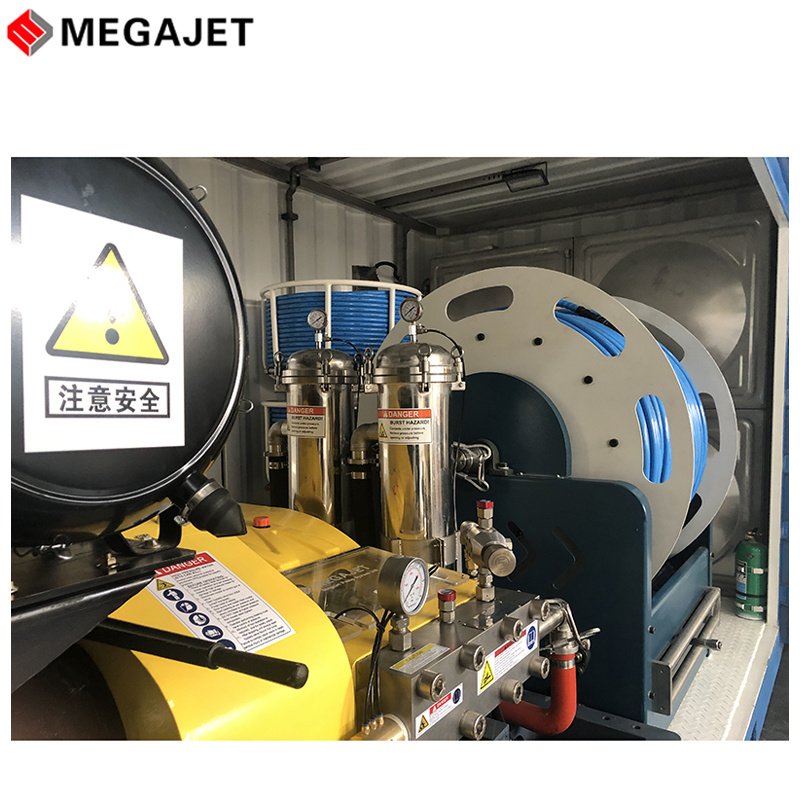 1400 Bar 90L Diesel Industrial Unit High Pressure Cleaning Machine/UHP Cleaner 