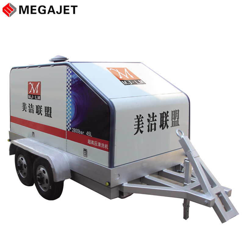 2800 bar 45L/min Diesel Trailer Type High-Pressure Pump/ Custom System for Automotive Paint Booth Cleaning